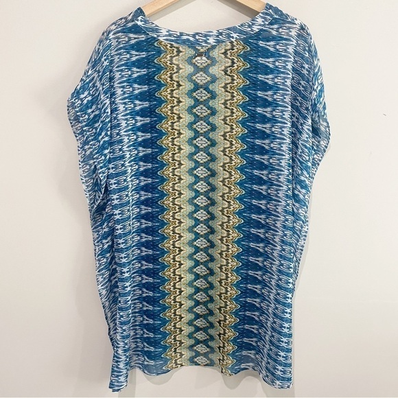 O’NEILL Boho Swim Coverup Kaftan Bali Ikat Beachy Size Small - Picture 4 of 8